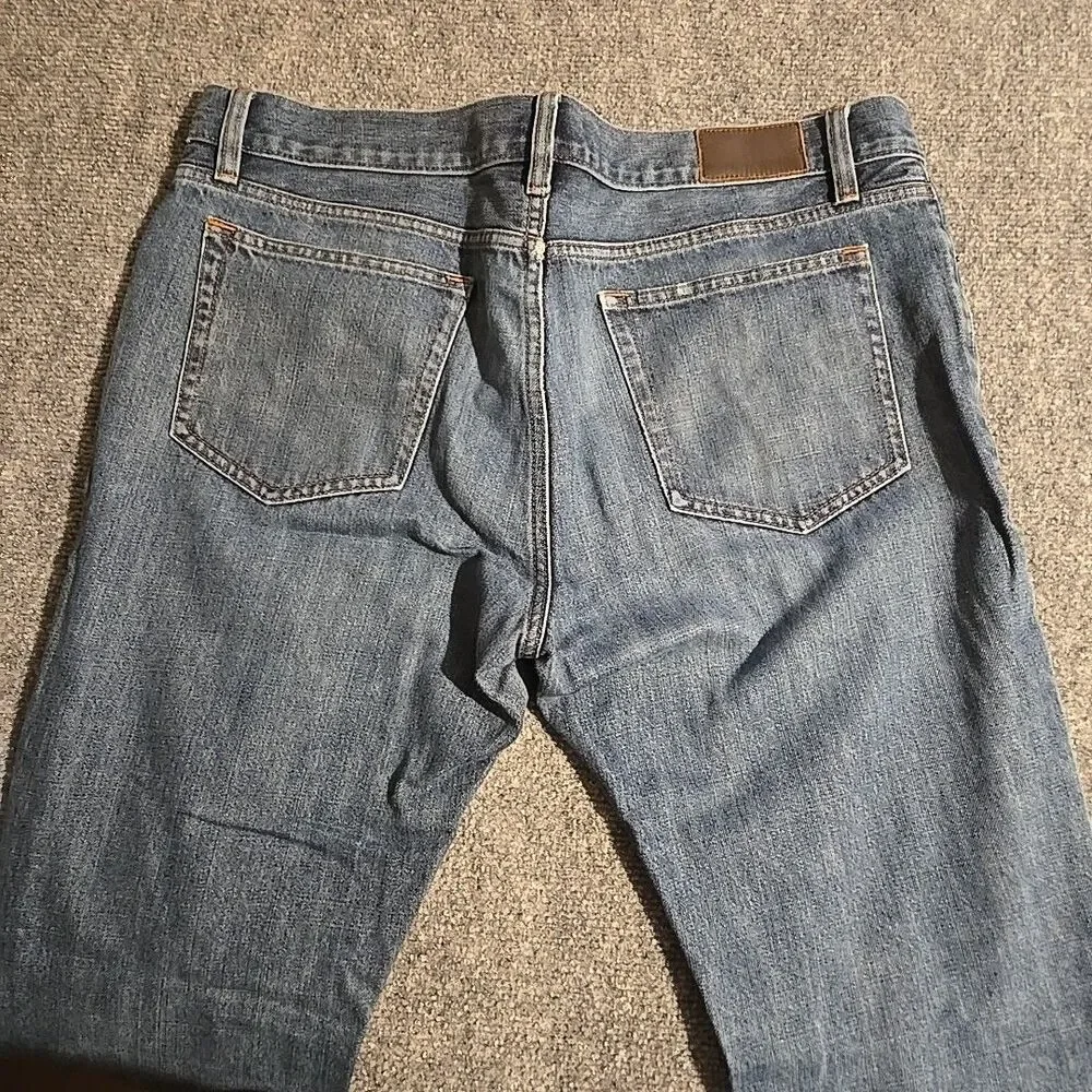 J Crew Denim Jeans Mens 33x30 Blue The Driggs Straight 5 Pocket Casual